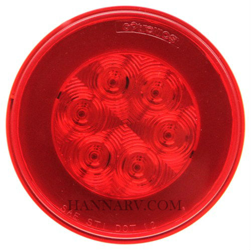 Optronics STL-101RB GLOlight 4 Inch Round Red LED Stop/Turn/Tail Light - Red Lens - 21 Diode